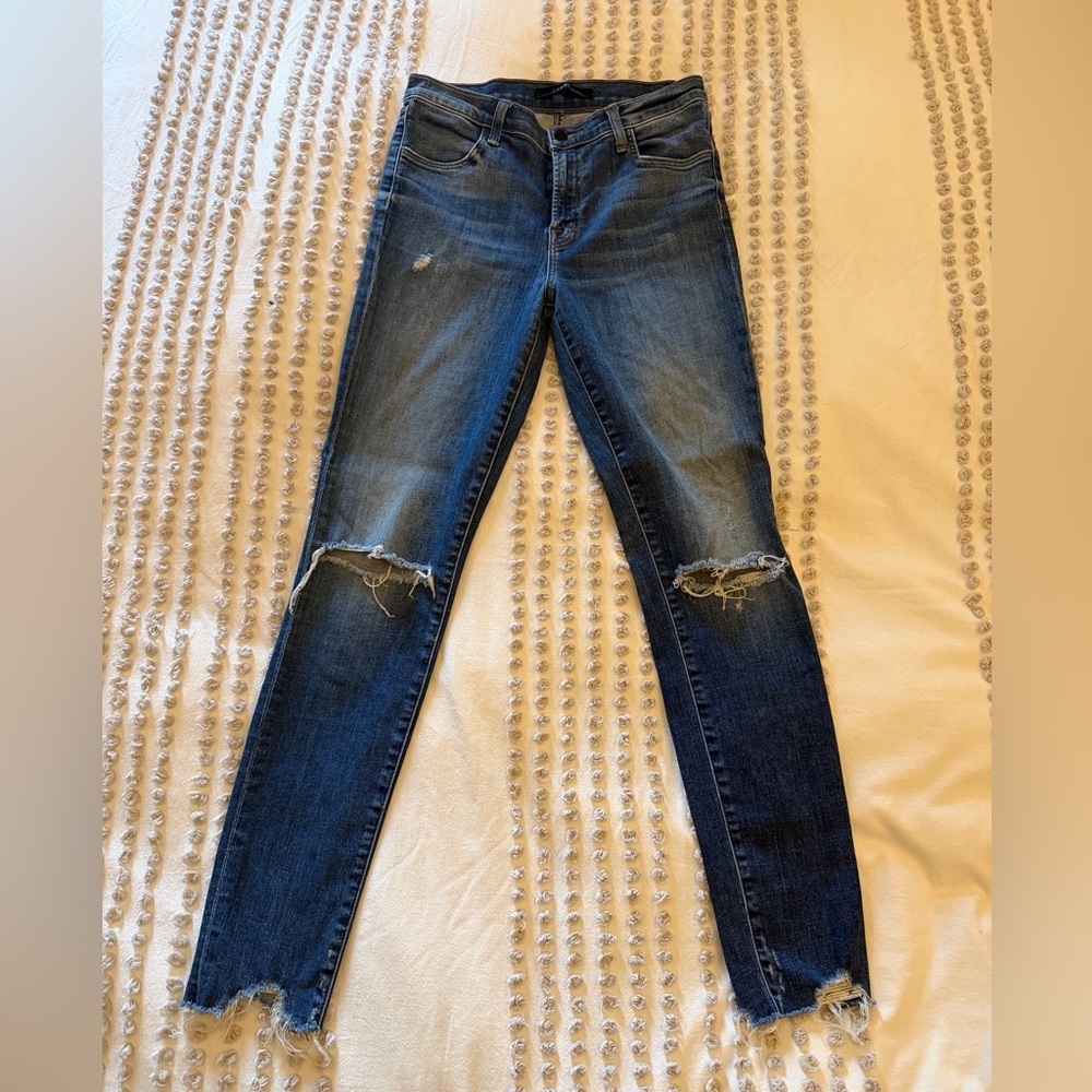 J Brand Jeans Womens Size 27 Skinny Blue Stretch Denim